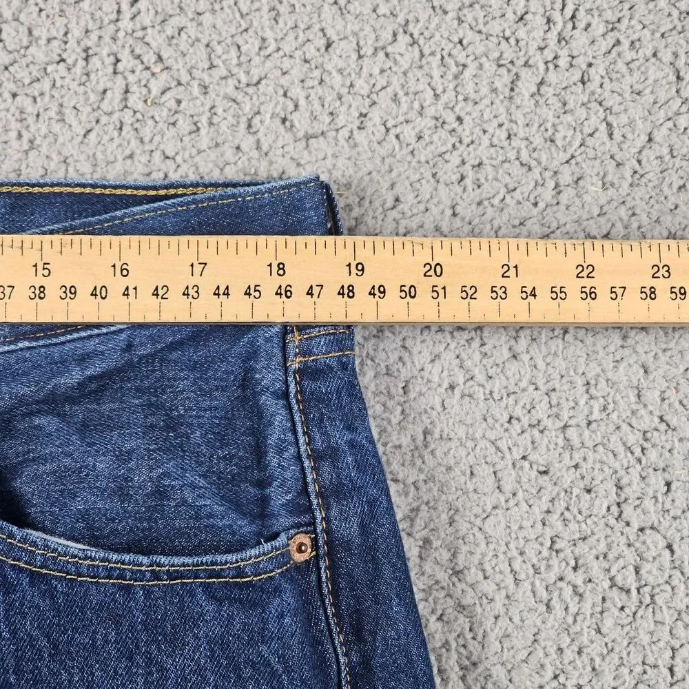 Levis 501 Jeans Mens 38x29 Blue Original Fit Straight Buttonfly Rigid Workwear
